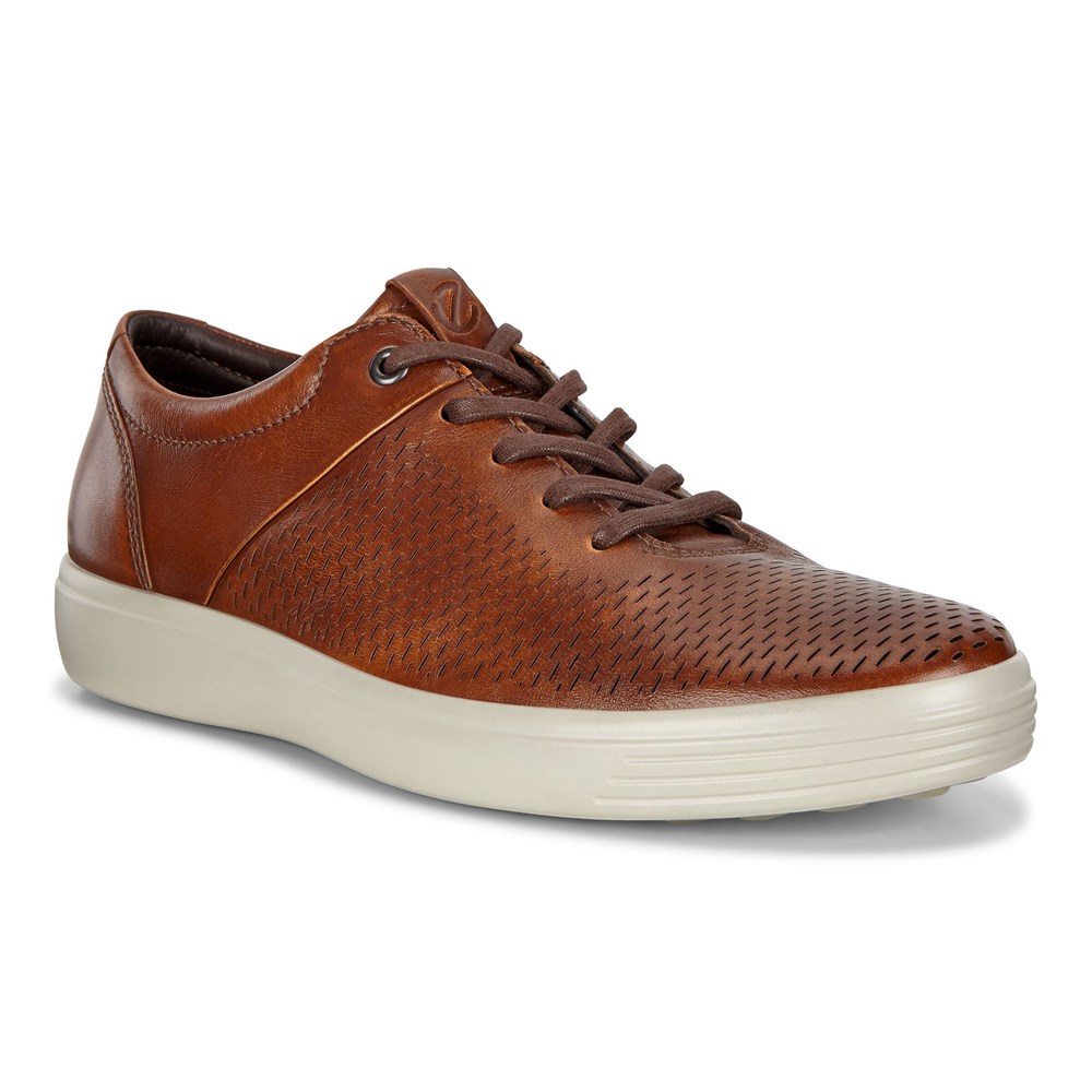 ECCO Mens Sneakers Brown - Soft 7 Lace-Ups - CPQ-087139